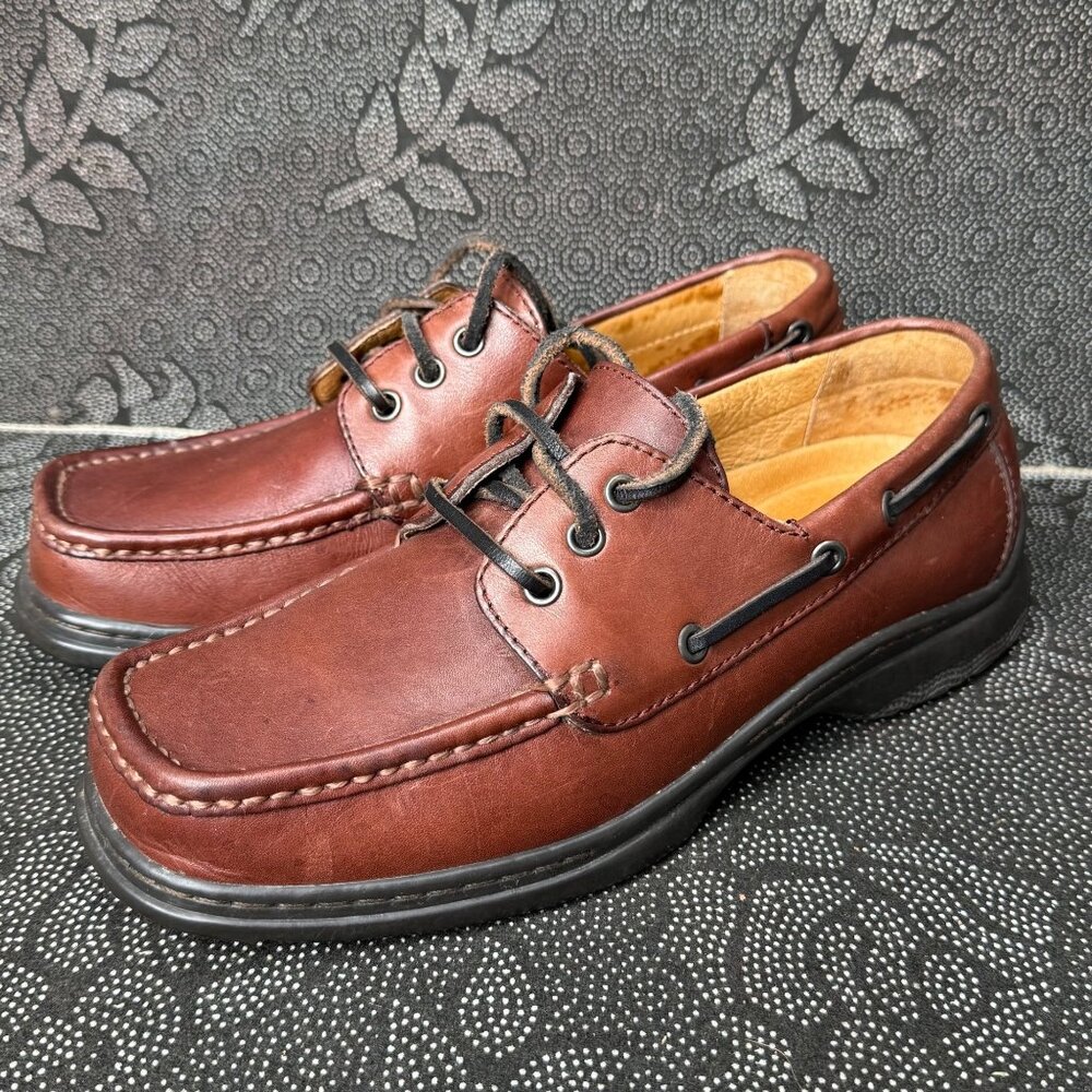 Dexter Mens Brown Leather Boat Shoes 9.5WW